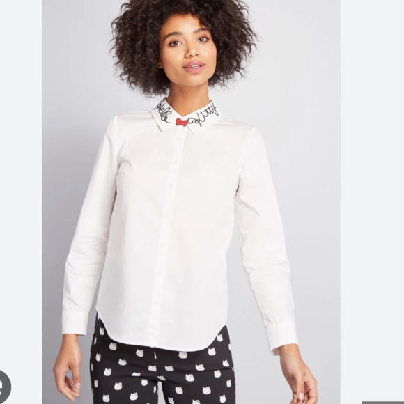🎀 ModCloth x Hello Kitty Button Down Shirt - Women's XS - Picture 1 of 4
